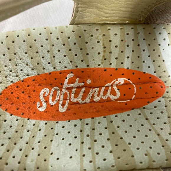 Anthropologie Softinos Sandals Womens Sz 7.5 Beige‎ Leather Open Toe Slingback - Picture 6 of 6